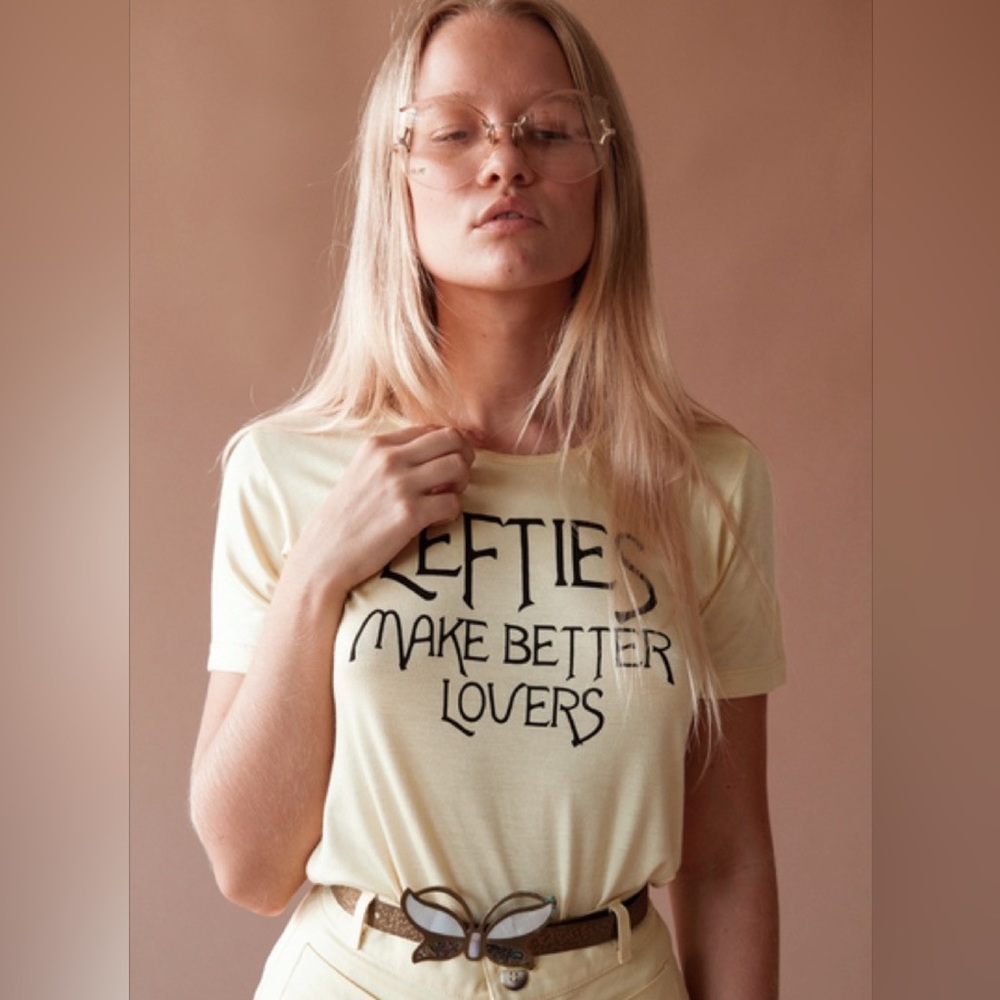 Sugar High Love Stoned Lefties Make Better Lovers Tshirt size large
